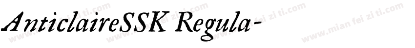 AnticlaireSSK Regula字体转换